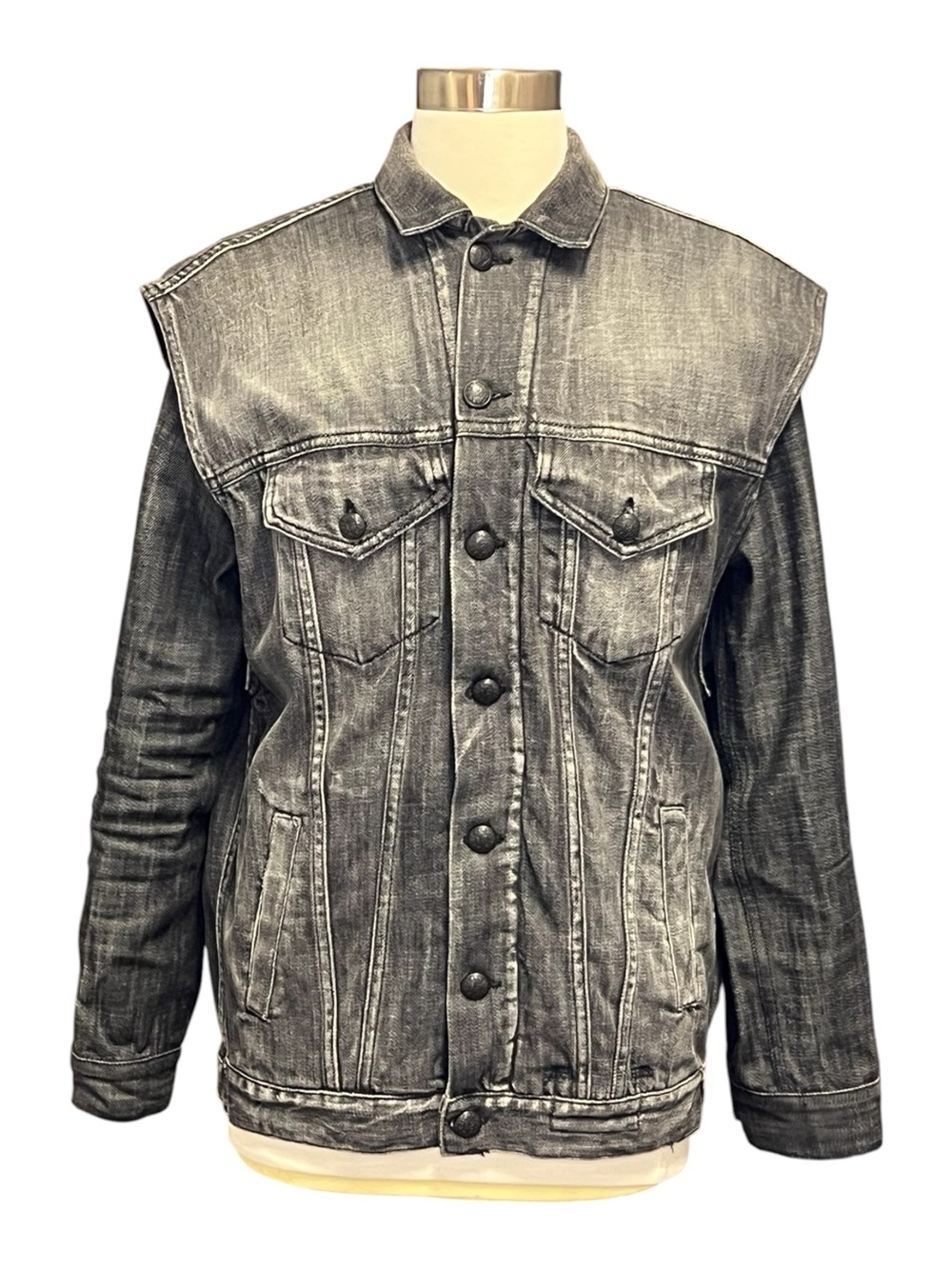 R13 Wool Lined Double Denim Jacket
